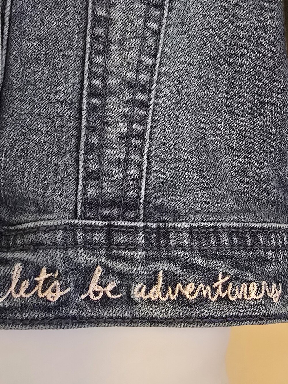 OshKosh Genuine Kids 18M One of a Kind Fall Pumpkin Dogs Denim Jacket - Picture 5 of 9